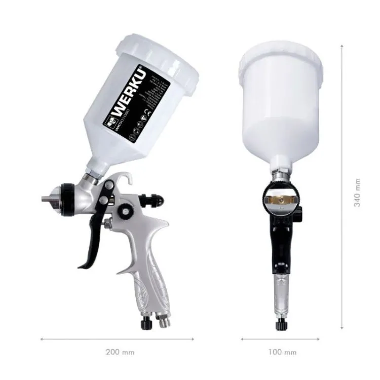 Pistola de Pintar HVLP-II 600ml WERKU