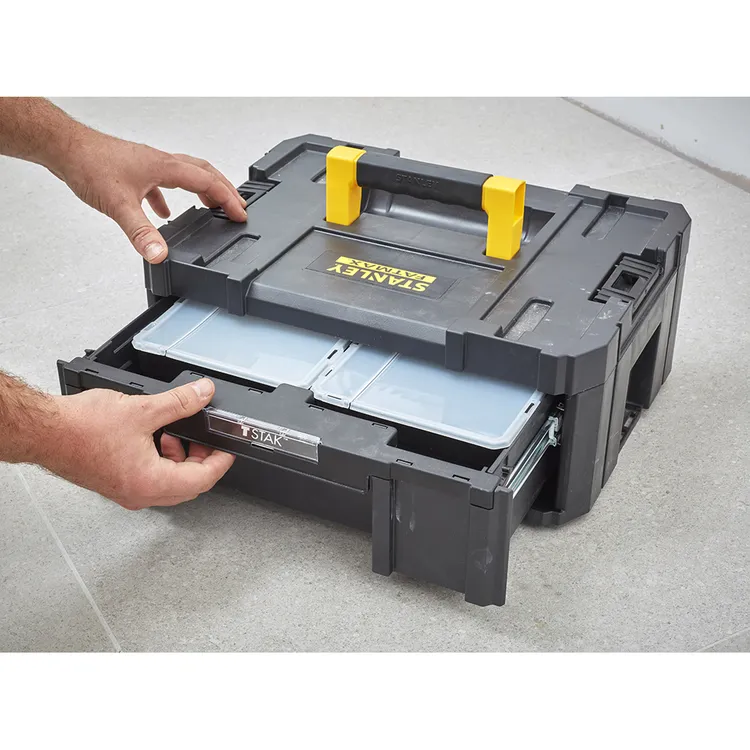 CAIXA TSTAK III COM 6 COMPARTIMENTOS EXTRAÍVEIS STANLEY