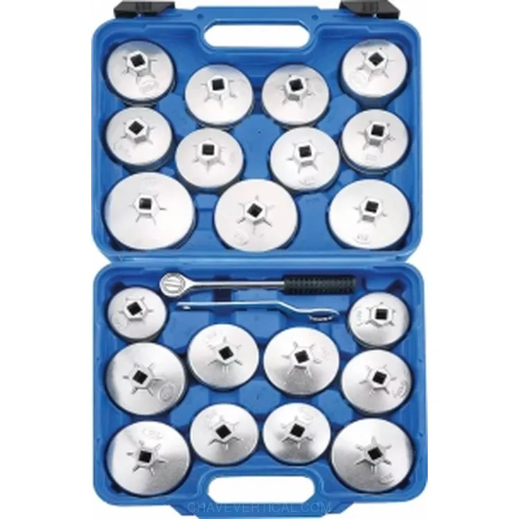 Conjunto de Tampas para Filtro de Óleo STILKER 23 Peças Alumínio 3/8" Conjunto de Tampas para Filtro de Óleo STILKER 23 Peças Alumínio 3/8"