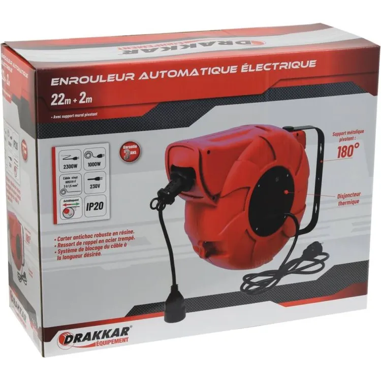 Enrolador Elétrico Automático Drakkar 22m 230V