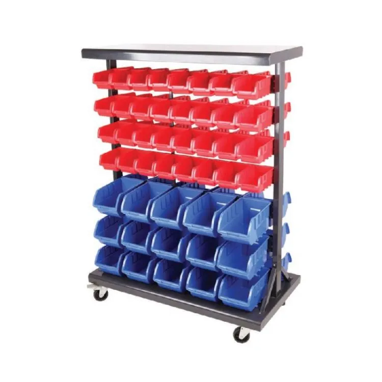 Estante Dupla com 94 Caixas Stock HEAVYWARE TOOLS 94x59x125 cm