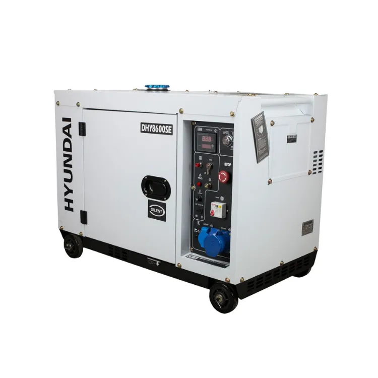 Gerador Elétrico Diesel Insonorizado HYUNDAI DHY8600SE 6.3kW Monofásico