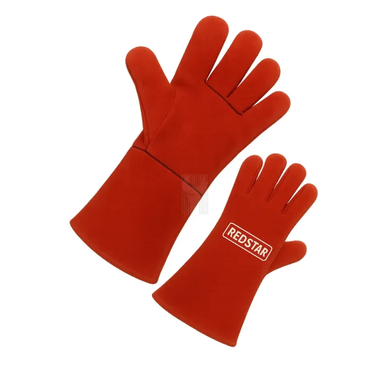 LUVAS SOLDADURA VERMELHAS EM CRUTE CANHÃO LONGO HLV LUVAS SOLDADURA VERMELHAS EM CRUTE CANHÃO LONGO HLV