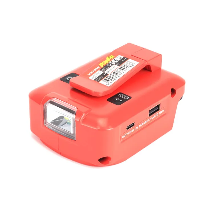 ADAPTADOR COM LANTERNA USB 18V MADER