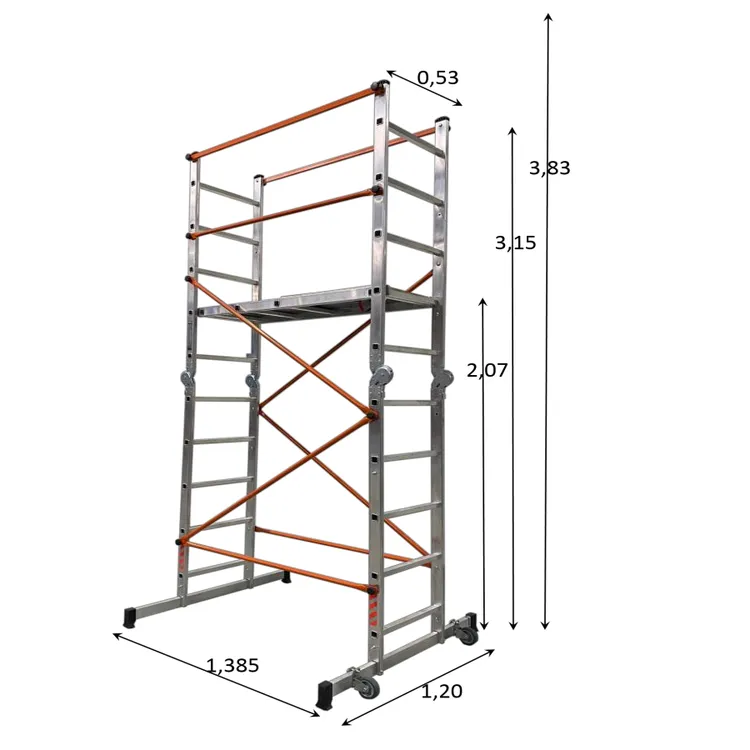 Andaime Multiplus de Alumínio LIT 3.15m 50kg