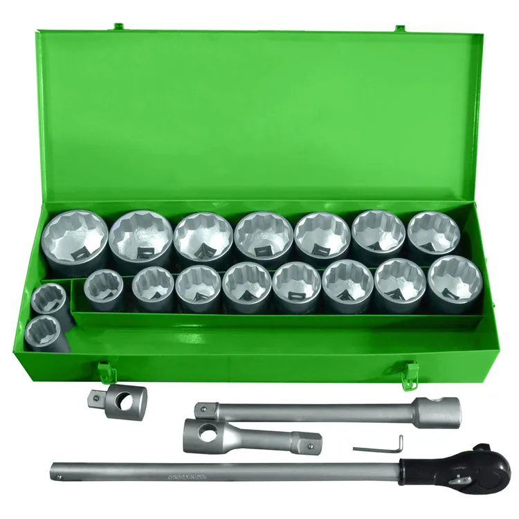CAIXA DE FERRAMENTAS COM 22 PEÇAS DE AUTOCLER DE 1" 12 FACES CAIXA DE FERRAMENTAS COM 22 PEÇAS DE AUTOCLER DE 1" 12 FACES