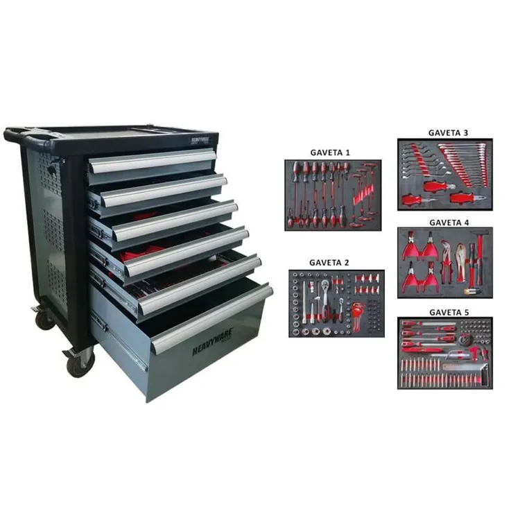 CARRO FERRAMENTA 207PCS HEAVYWARE HRC207EVO CARRO FERRAMENTA 207PCS HEAVYWARE HRC207EVO