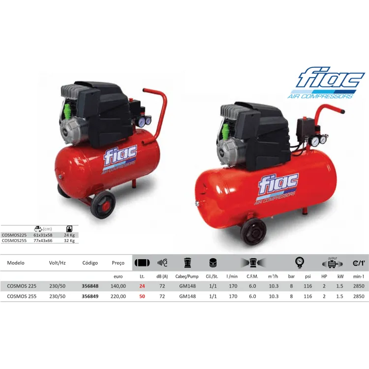 Compressor Direto FIAC Cosmos 225 24L 2HP 230V