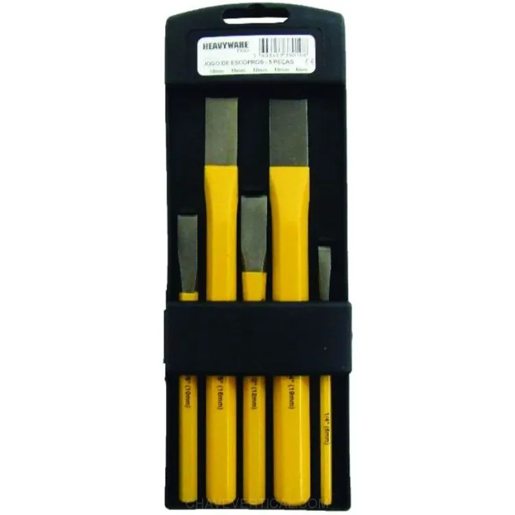 JOGO DE ESCOPROS 5PCS HEAVYWARE TOOLS JOGO DE ESCOPROS 5PCS HEAVYWARE TOOLS