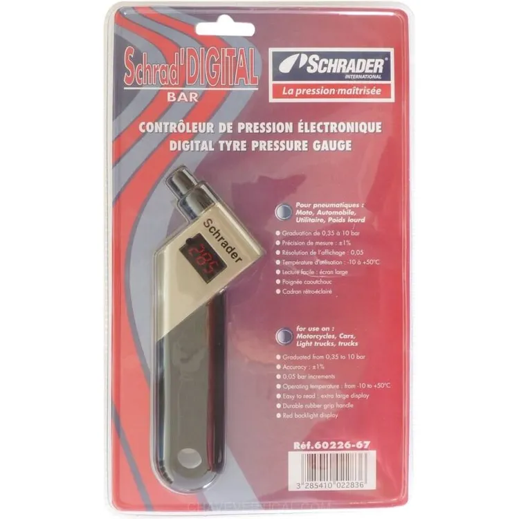 Manómetro Digital Schrader Pacific 10 Bar 0.35-10 Bar Precisão 1%