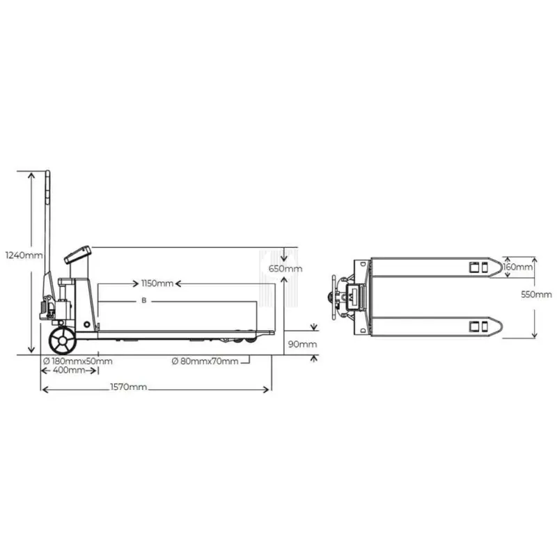 Porta-paletes 3T com Balança Integrada HOLZMANN