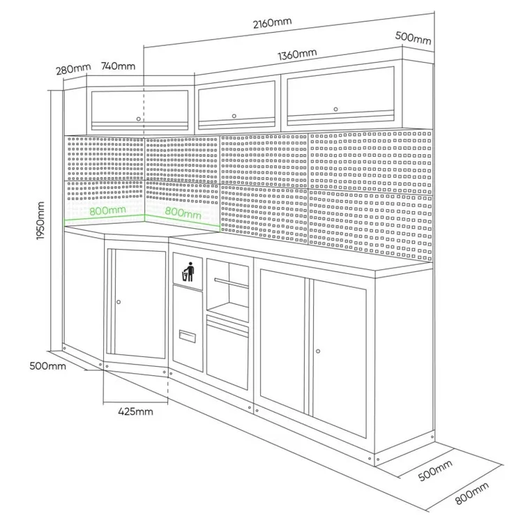 Conjunto Modular de Oficina JBM 22 Peças