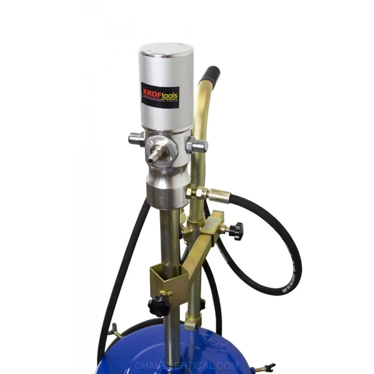 Kit Bomba de Massa Pneumática KROFTOOLS com Trolley 20-60kg Rácio 50:1
