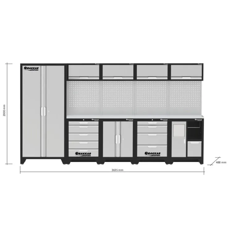 Mobiliário de oficina 5 elementos inox DRAKKAR