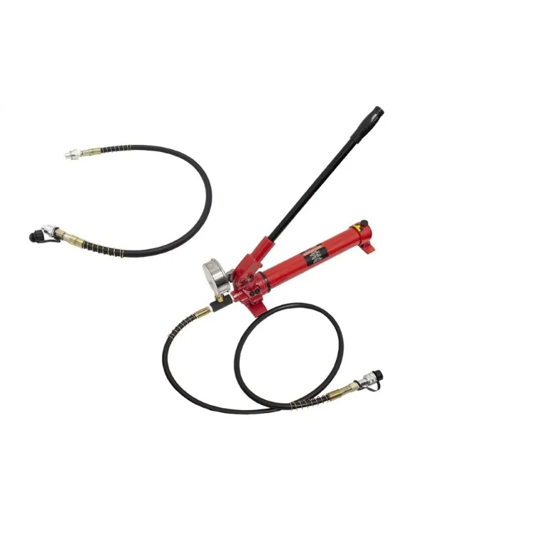 BOMBA HIDRÁULICA MANUAL C/ MANÓMETRO E ENGATE 3/8" NPT
