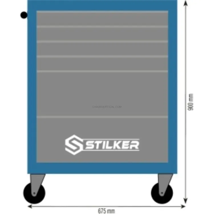 Carro de Ferramentas STILKER 7 Gavetas 205KG Azul/Cinza