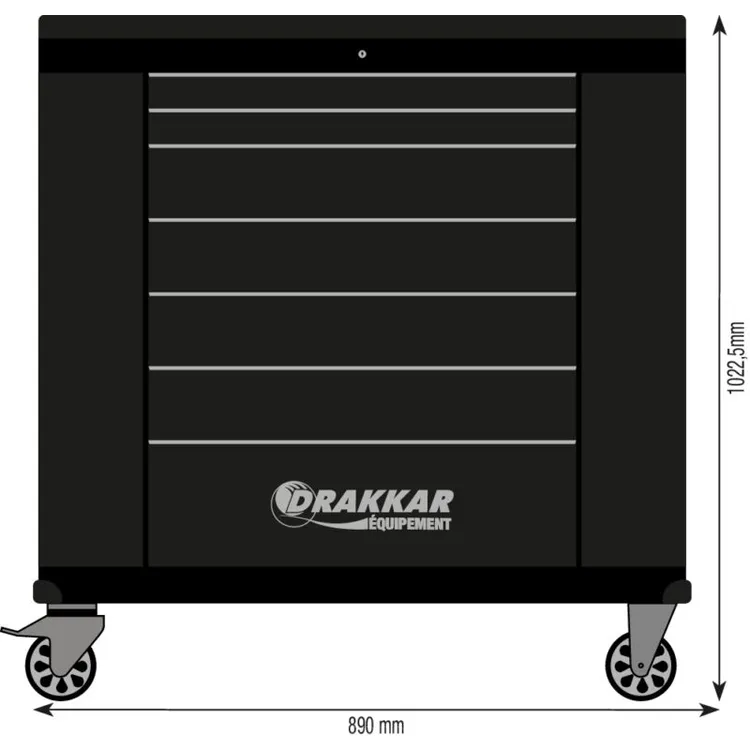 Carro de Ferramentas TNV Drakkar 7 Gavetas 2 Portas Laterais 215kg Carro de Ferramentas TNV Drakkar 7 Gavetas 2 Portas Laterais 215kg