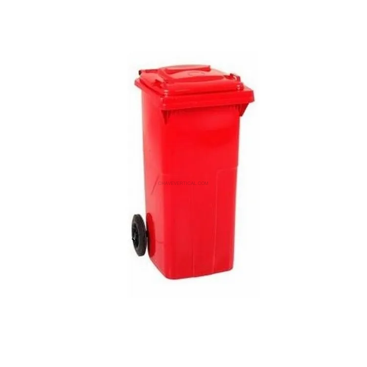 CONTENTOR LIXO VERMELHO 80 LT ND