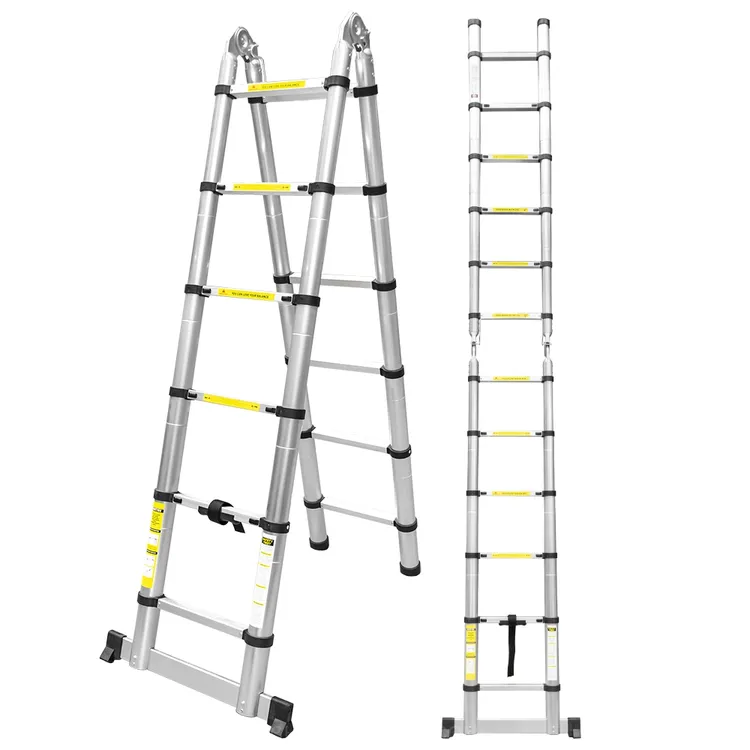 Escada Telescópica em V Dobrável JBM 3.8m 150kg Escada Telescópica em V Dobrável JBM 3.8m 150kg