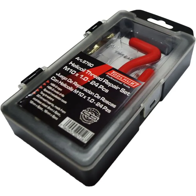 Kit de Reparação de Rosca Helicoides M10 x 1.0 TOOLHUB Especial Velas Kit de Reparação de Rosca Helicoides M10 x 1.0 TOOLHUB Especial Velas