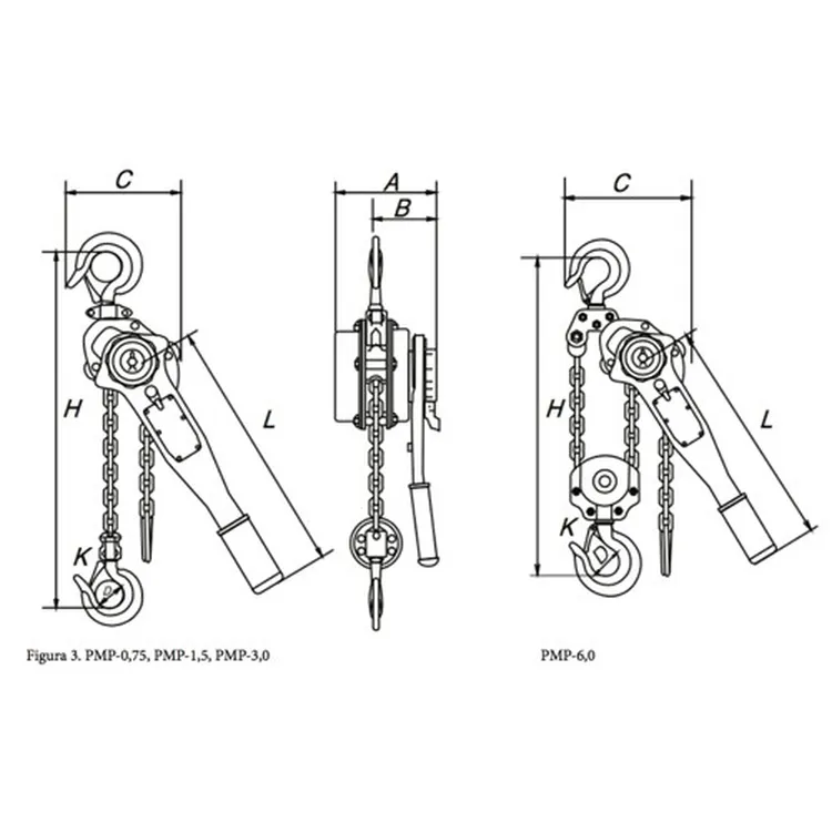 Diferencial Manual de Alavanca GAYNER 1.5 m 6 T