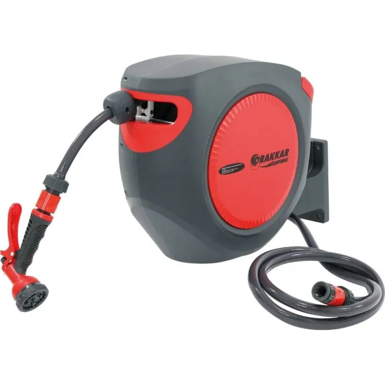 Enrolador Automático de Mangueira de Água DRAKKAR 15m 14mm 8bar