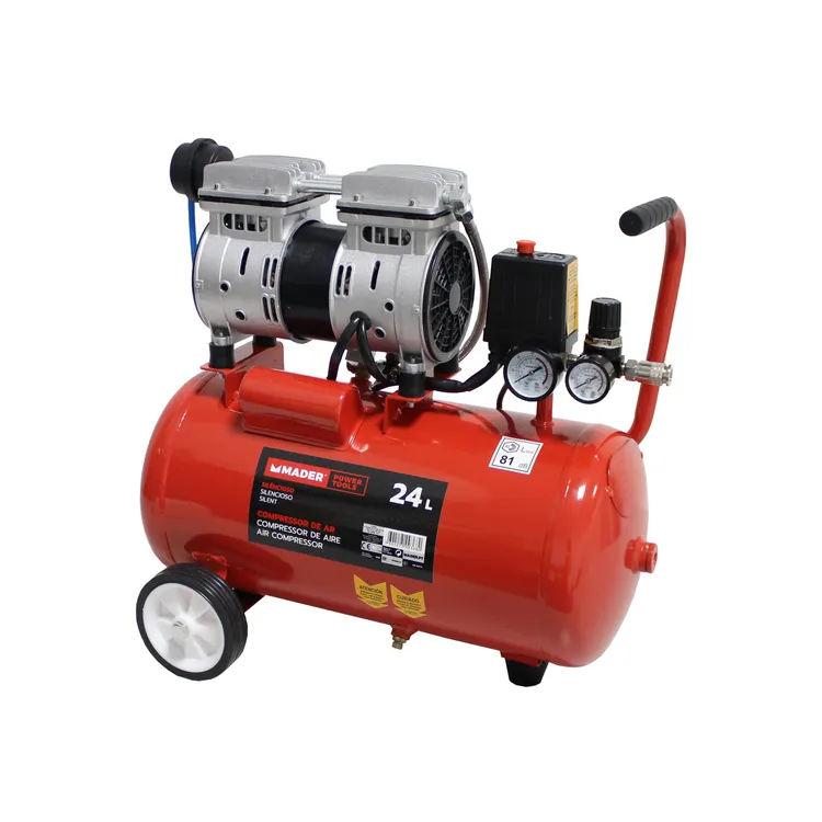 Compressor de ar silencioso MADER 24L 0.75HP 230V Compressor de ar silencioso MADER 24L 0.75HP 230V