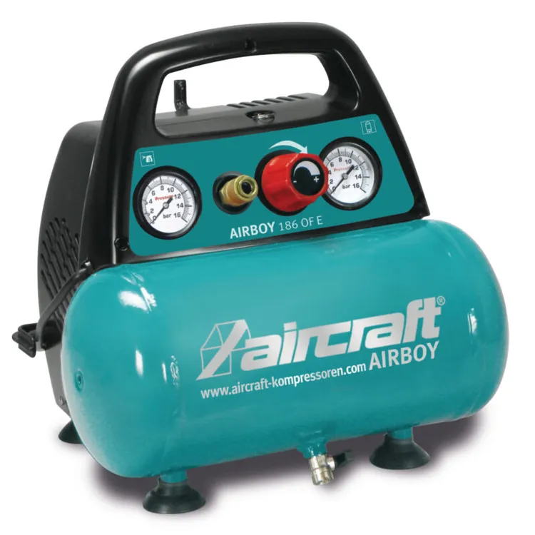 Compressor de Pistão Isento de Óleo AIRCRAFT Airboy 186 OF E 6L 8 bar 1.1 kW