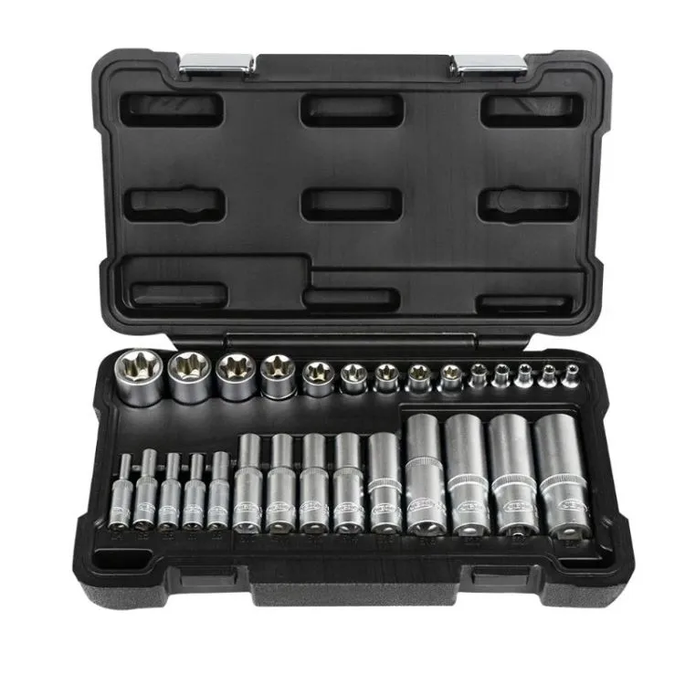 Conjunto de 28 Chaves Torx Curtas e Longas JBM