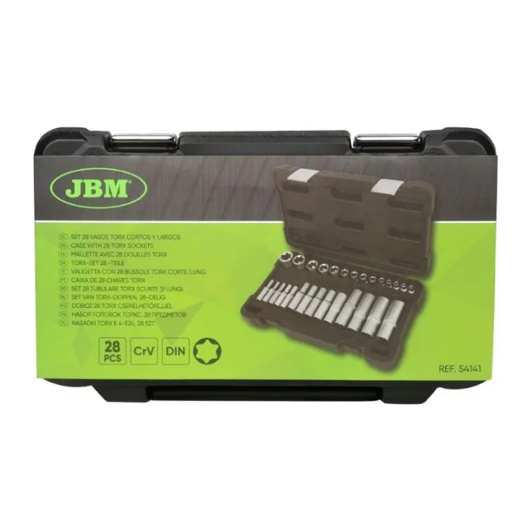 Conjunto de 28 Chaves Torx Curtas e Longas JBM