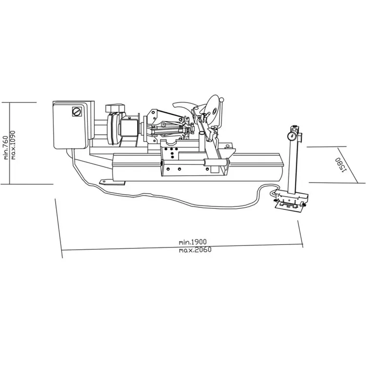 Desmontador de pneus KROFTOOLS 380V 14-26" 500kg
