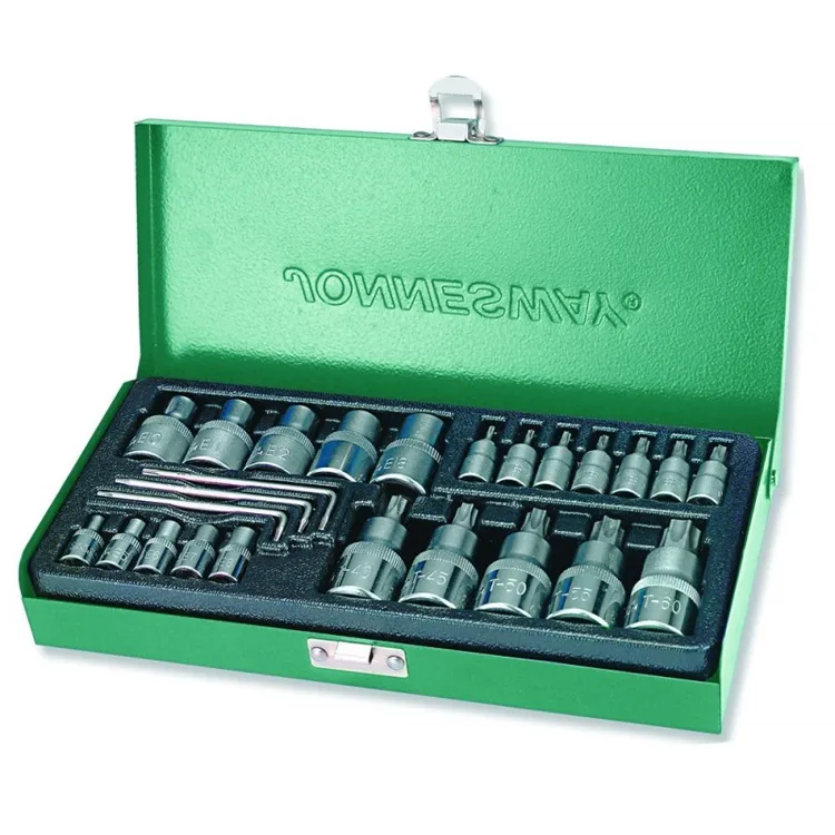 Jogo de 25 Bits Torx de 1/2” e 1/4“ Jonnesway Jogo de 25 Bits Torx de 1/2” e 1/4“ Jonnesway