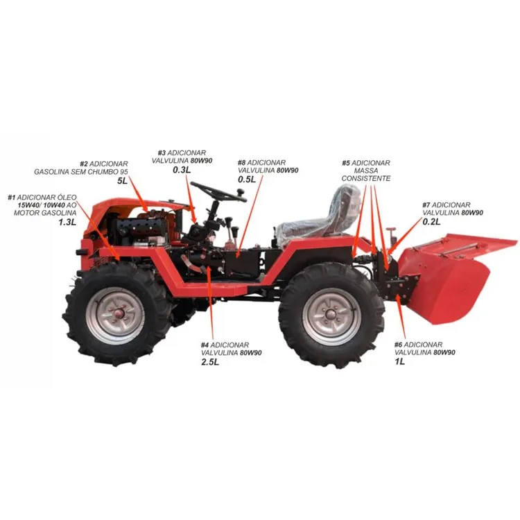Mini Trator a Gasolina MADER 457cc 4x4 6 Velocidades