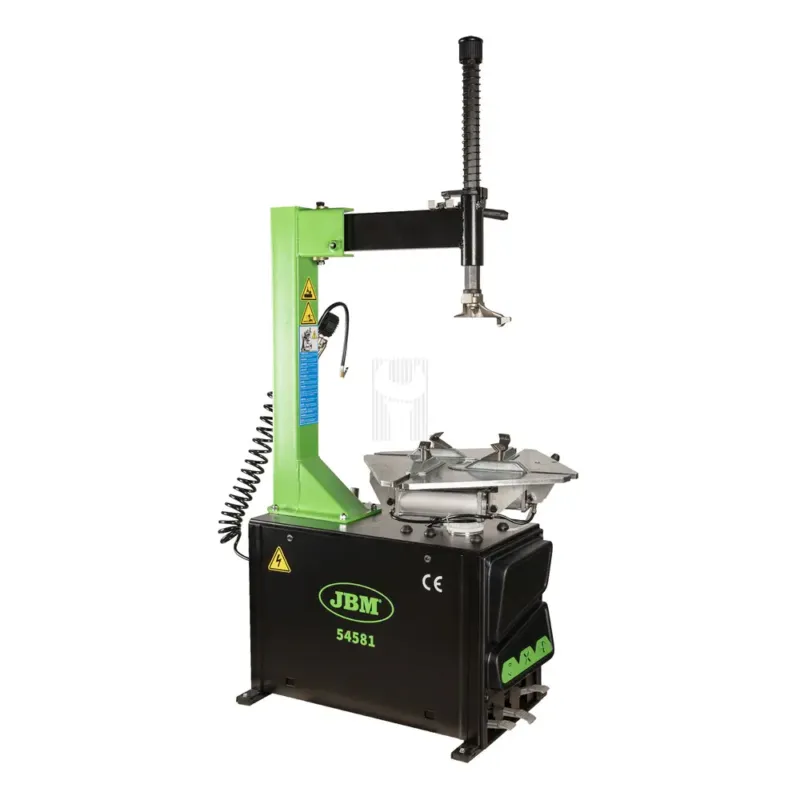 PACK DESMONTADORA DE PNEUS SEMIAUTOMÁTICA + MÁQUINA CALIBRAR RODAS DIGITAL JBM
