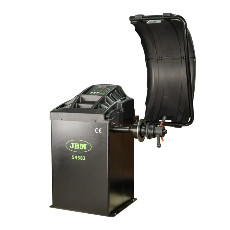 PACK DESMONTADORA DE PNEUS SEMIAUTOMÁTICA + MÁQUINA CALIBRAR RODAS DIGITAL JBM