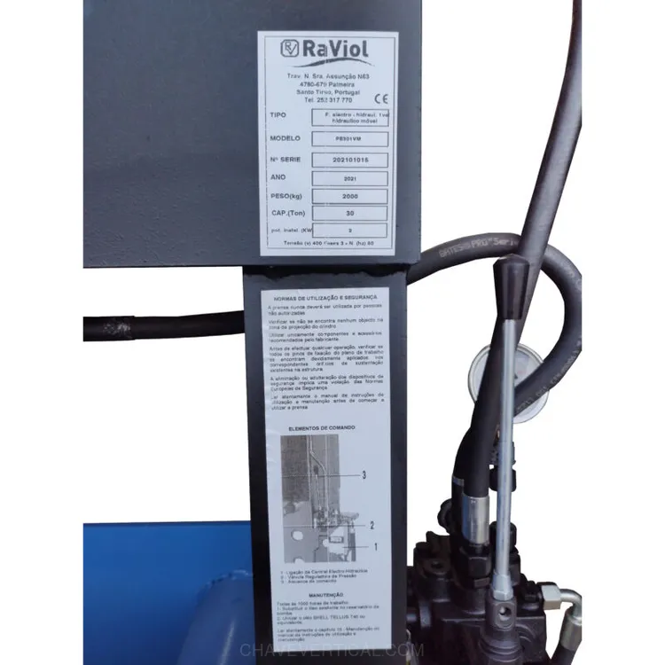 PRENSA ELECTRO-HIDRÁULICA 70T HIDRÁULICO MÓVEL RAVIOL