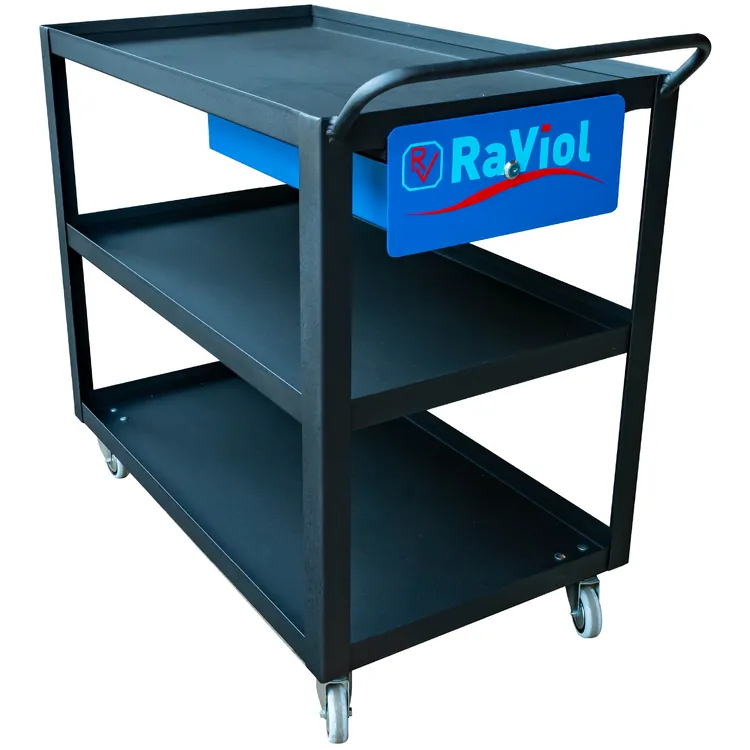 Carro de 3 Prateleiras com Gaveta RAVIOL CFXL1 400kg