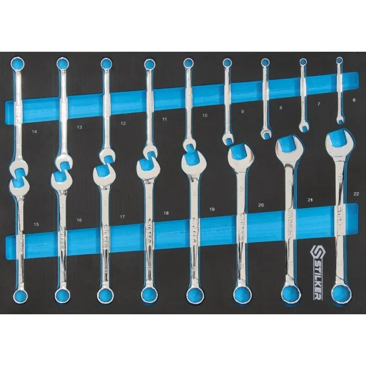 Módulo de Espuma para Chaves 6-22mm STILKER 17 Peças 527x387mm Módulo de Espuma para Chaves 6-22mm STILKER 17 Peças 527x387mm