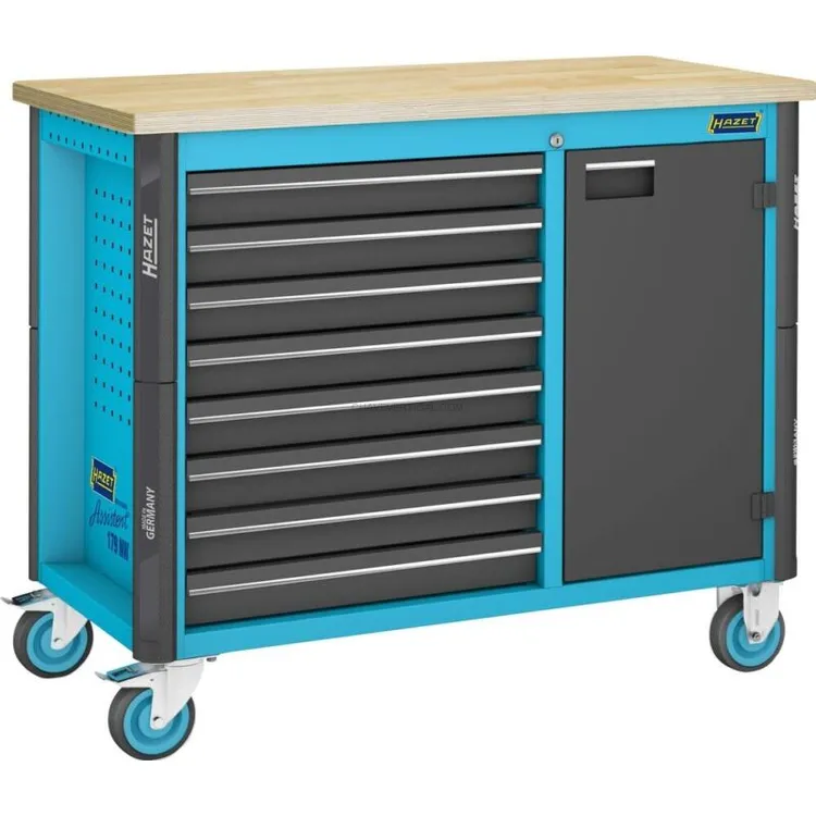 Bancada Móvel HAZET 8 Gavetas Tampo de Bétula 1150 x 600 x 964 mm Bancada Móvel HAZET 8 Gavetas Tampo de Bétula 1150 x 600 x 964 mm