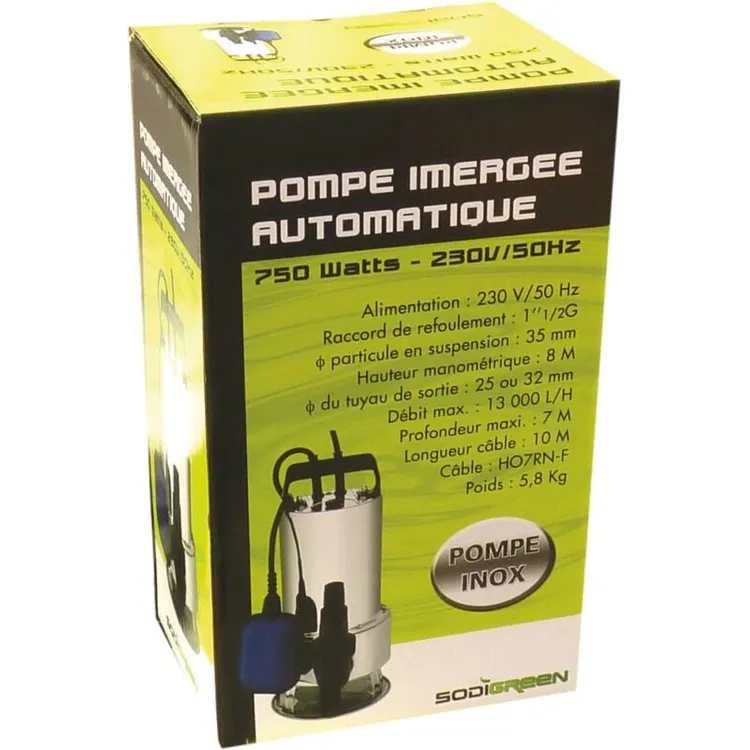 BOMBA SUBMERSÍVEL INOX 750W FLUTUADOR DRAKKAR