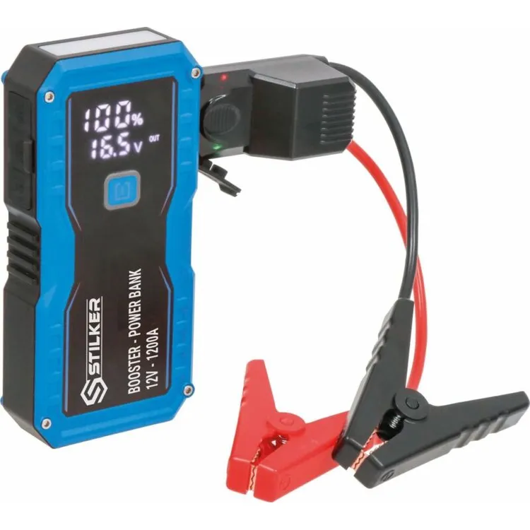 Arrancador de Bateria e Power Bank 12V 1200A 12000mAh STILKER