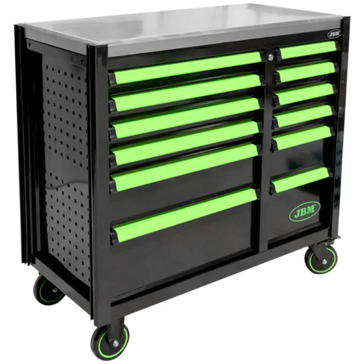 Carro de Ferramentas JBM 12 Gavetas Vazio Verde 1005x460x825mm Carro de Ferramentas JBM 12 Gavetas Vazio Verde 1005x460x825mm