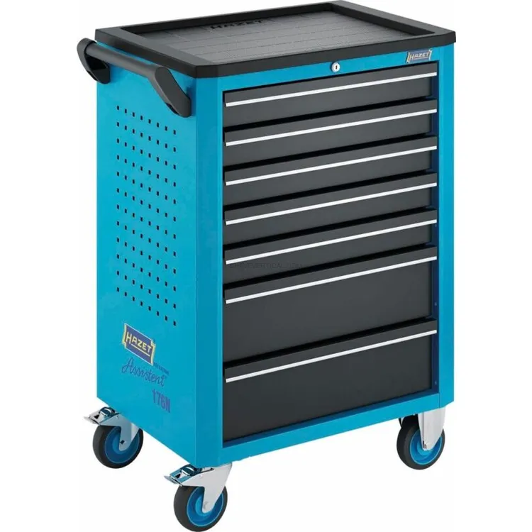 Carro de ferramentas HAZET 7 gavetas azul/preto Carro de ferramentas HAZET 7 gavetas azul/preto
