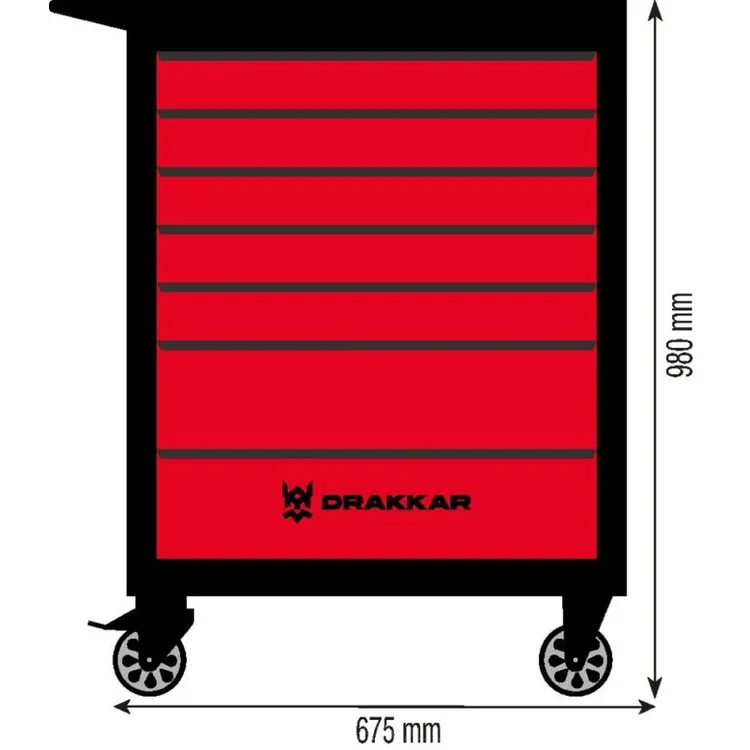 CARRO FERRAMENTAS 7 GAVETAS 675MM DRAKKAR