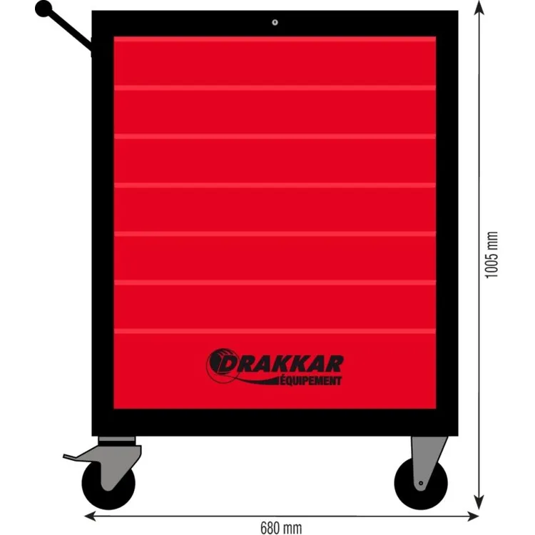 Carro de Ferramentas 7 Gavetas DRAKKAR 680mm 250kg