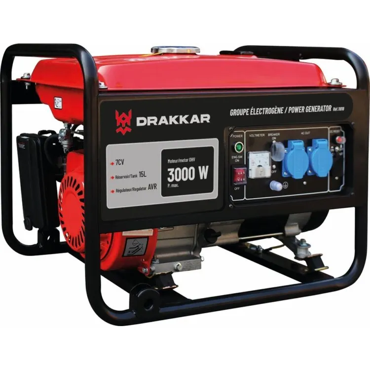 Gerador a Gasolina DRAKKAR 3000W 230V AVR 7CV