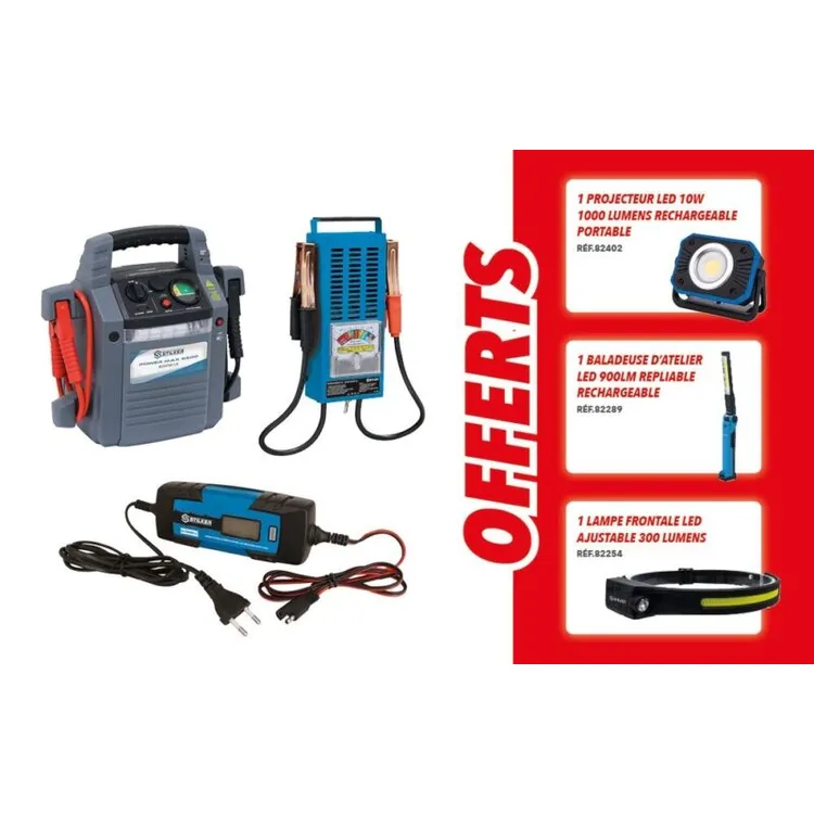 KIT BOOSTER 12V TESTADOR CARGADOR LUZ STILKER KIT BOOSTER 12V TESTADOR CARGADOR LUZ STILKER
