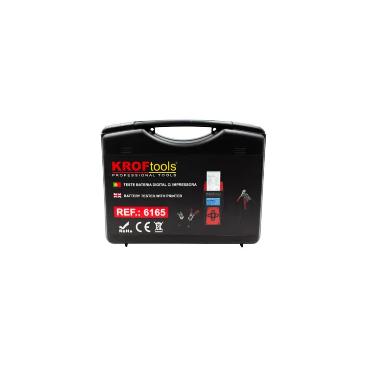 Testador de Baterias Digital com Impressora KROFTOOLS 12V 8-30V LCD