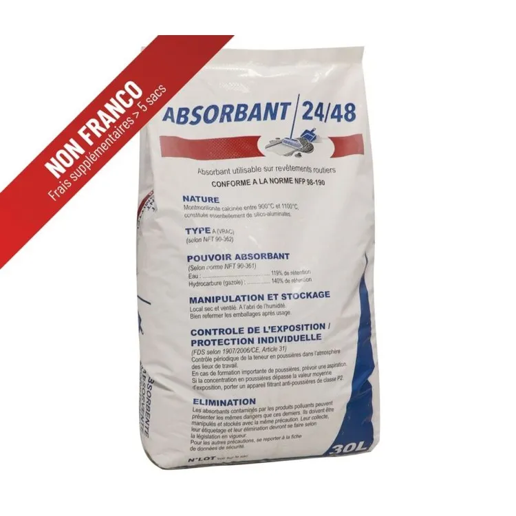 Absorvente Mineral de Argila Natural 30L Granulometria 0.31-0.75mm