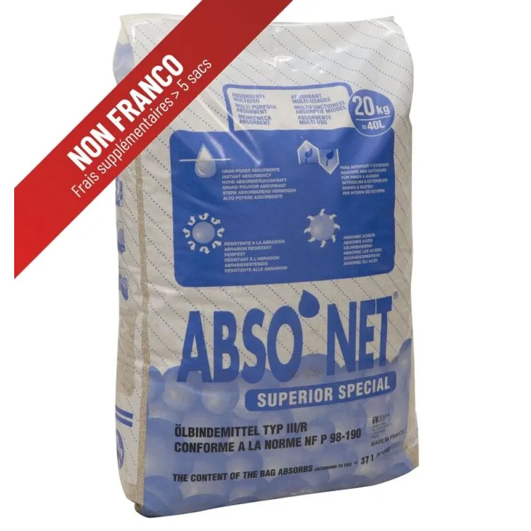 Absorvente Mineral Sepiolite Calcinada 40L 20kg Absorvente Mineral Sepiolite Calcinada 40L 20kg